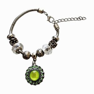 2FOR$30 - Elegant Adjustable Interchangeable Charm Bracelet W/Green Charm